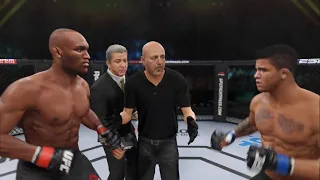 Kamaru Usman vs Gilbert Burns Full Fight - UFC 4 Simulation