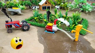 diy tractor mini well water pump science project || @mrminitake || @keepvilla