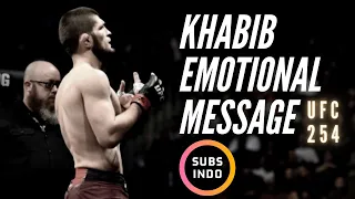 MERINDING!!!   Khabib Emotional Message - Subs Indonesia (Pesan Terakhir Khabib di UFC 254)