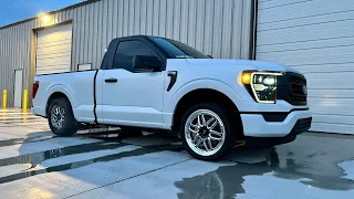 2023 F 150 Work Truck Gets an Exhaust and new Weld Wheels! Corsa Extreme Side Exit