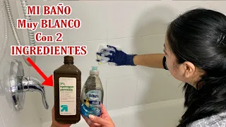 ✅ solo con 2 INGREDIENTES MI BAÑO MUY BLANCO| como LIMPIAR Y BLANQUEAR EL BAÑO FACIL Y RAPIDO