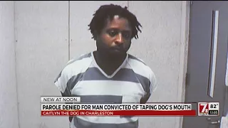 Parole denied for man convicted of taping dog's mouth