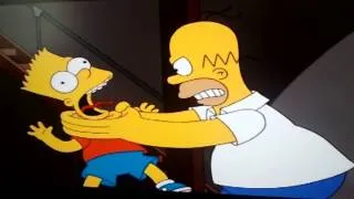 Homer strangles bart with long fingers