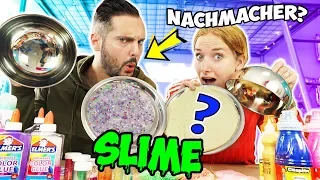 NACHMACHER SLIME CHALLENGE Wer kann Kathis Slime nachmachen & wird zum Schleimexperten? Nina vs Kaan