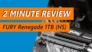 Why the Kingston FURY Renegade 1TB (w/Heatsink) is a top SSD for $105 - Review