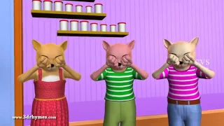 Three Little Kittens   3D Animation English Nursery rhyme for children with lyrics   YouTube 360p