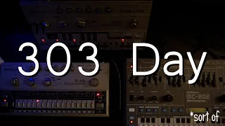 Enjoying a (belated) 303 Day with the MC-202 and TR-606 Friends #303day #tb303