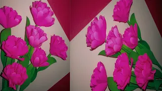 How To Make Paper Rose Flower | Easy paper roses | Easy rose flower valentine 2021