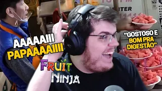 CASIMIRO REAGE AO FRUIT NINJA DA VIDA REAL (AI PAPAI!!!!!!) | Cortes do Casimito