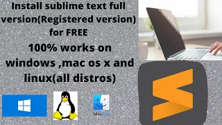 Install sublime text full version for free sublime text license key for free #windows #Linux #macosx