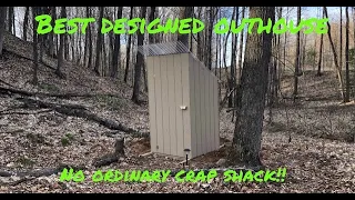 How to build a simple Outhouse ￼ #karlsoffthegrid #outhouse #diyouthouse