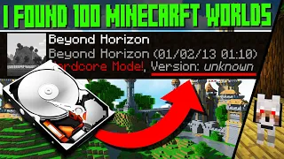 So I Found A LOST Hard Drive With 100 Minecraft Worlds!