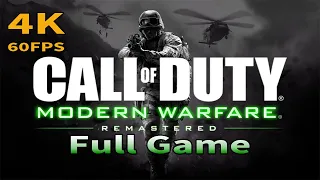 Call of Duty Modern Warfare Remastered - Full Game Walkthrough [4K 60FPS]