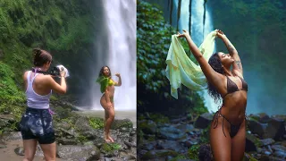 Natural Light Waterfall Photoshoot in Bali, Behind The Scenes RF 28-70mm F2