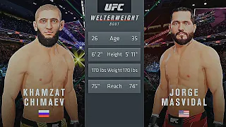 Khamzat Chimaev Vs. Jorge Masvidal : UFC 4 Gameplay (Legendary Difficulty) (AI Vs AI) (PS5)