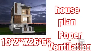 13’2”X26’6” House Plan|| house map|| proper ventilation||