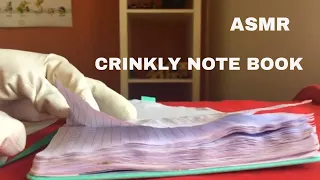 ASMR PAGE TURNING OF NOTEBOOK Lots of crinkles (No talking) Water damaged paper