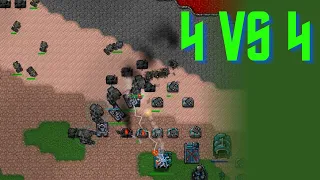 Жесточайший прорыв 4 vs 4! | RTS Rusted Warfare