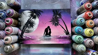 OUR LOVE LAGUNA - VALENTINES Spray Paint Art - by Skech