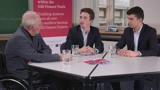 Schüler aus dem politischen Profil interviewen Bundesfinanzminister Dr. Wolfgang Schäuble