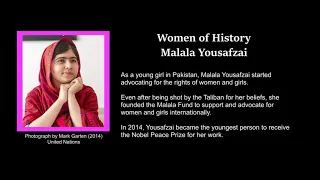 Women's History: "Malala Yousafzai"