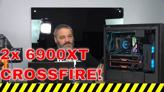 Crossfire 6900XT GPUs with a 5950x live benchmarking