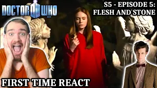 FIRST TIME WATCHING Doctor Who | Season 5 Episode 5: Flesh and Stone REACTION