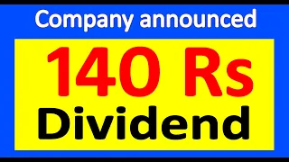 Upcoming dividend | Stock announced 140 Rs dividend | High dividend paying stock | upcoming dividend