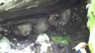 Inside Temple of the Moon at Machu Picchu