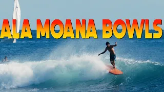 WHAT ITS LIKE SURFING ALA MOANA BOWLS DURING THE SPRING SEASON