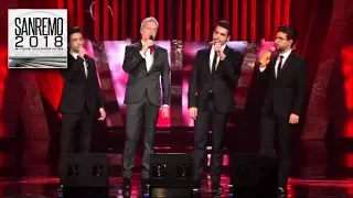 Sanremo 2018 - 2^ serata - Il Volo e Baglioni cantano "Canzone per te"