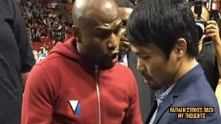 MAYWEATHER & PACQUIAO FACE TO FACE AT HEAT GAME EXCHANGE NUMBERS!!!
