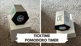 Review Ticktime Pomodoro Timer, Digital Cube Timer, Hexagon Visual Magnetic Flip Focus Timer
