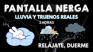 PANTALLA NEGRA - LLUVIA SIN TRUENOS - Lluvia Relajante Para Dormir 😴Escicha dormir mejor ❤️