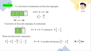 Resta de números mixtos prestando   4.4 U8 4º