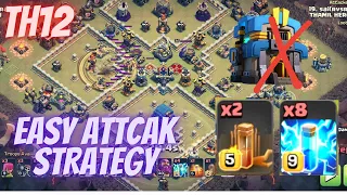 8 ZAP 2 QUAKE Enough To Destroy Th12 | Th12 Attack Strategy 2022 | Th12 Zap Witch Strategy