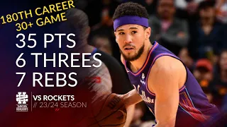 Devin Booker 35 pts 6 threes 7 rebs vs Rockets 23/24 season