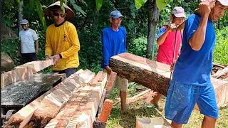 MEMBUAT RENG USUK kayu trembesi - Gergaji mesin serkel rakitan