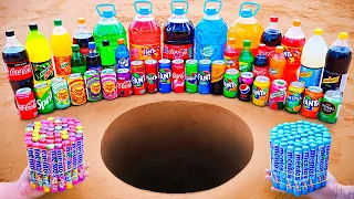 Big Fanta, Coca Cola, Sprite, Mirinda Mix-it, Pepsi and Many Other Sodas vs Mentos Underground