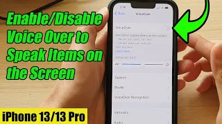 iPhone 13/13 Pro: How to Enable/Disable VoiceOver to Speak Items on the Screen