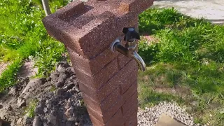 COMPLETELY MADE OF CEMENT | garden water column