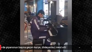 Genç kuryenin piyano performansı mest etti! Video tıklanma rekoru kırdı...