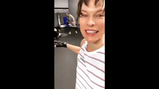 Milla Jovovich - Instagram workout part 1 (March 22, 2019)