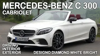 2019 Mercedes-Benz C 300 Cabriolet - Driving, Interior & Exterior | Designo Diamond White Bright