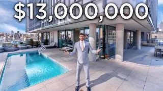 INSIDE a $13 Million NYC Apartment with Private Rooftop Pool