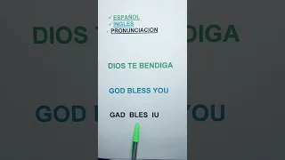 Aprende a decir en ingles Dios Te Bendiga #aprendoinglescantando #diostebendiga