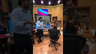 Song Srivalli - Pushpa Movie | Studio Jamming session Javed Ali with raghav sachar on guitar