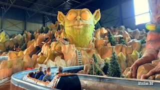 Expedition Zork | Unique Log Flume Ride w/ BACKWARD Drop | Toverland Theme Park