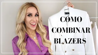 CÓMO COMBINAR BLAZERS PARA VERTE ESTILIZADA | LOOKS CON 10 CHAQUETAS AMERICANAS (BEIGE, NEGRO, ROSA)