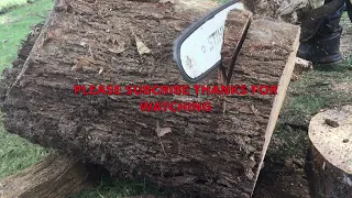 DIY TIP WHEN USING A CHAINSAW TO CUT A LARGE LOG  PART 2 - HD 1080p